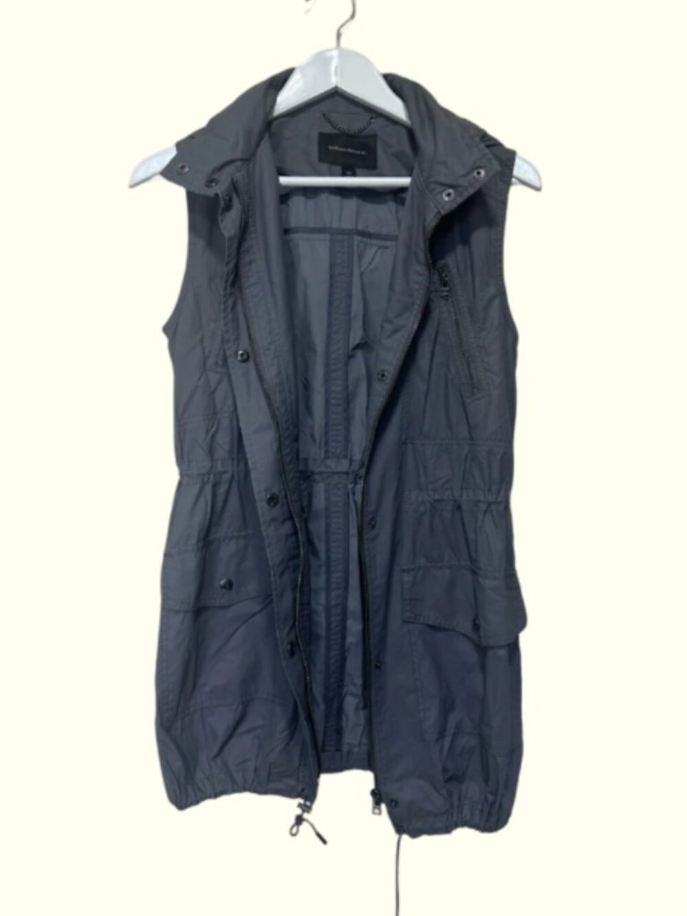 Banana Republic Slate Gray Hooded Utility Vest